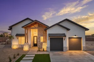 Artemis F front elevation — Nueva Luna Builders new home in El Paso, Texas