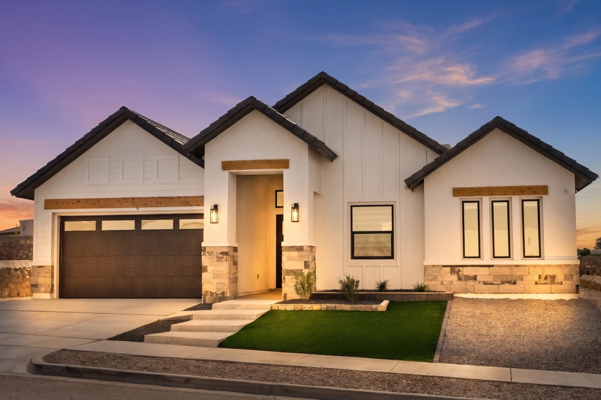 Io F front elevation — Nueva Luna Builders new home in El Paso, Texas