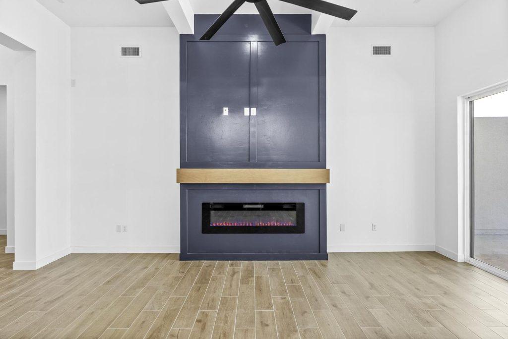 Fireplace Surround in a Callisto F floorplan home by Nueva Luna Builders in El Paso, Texas