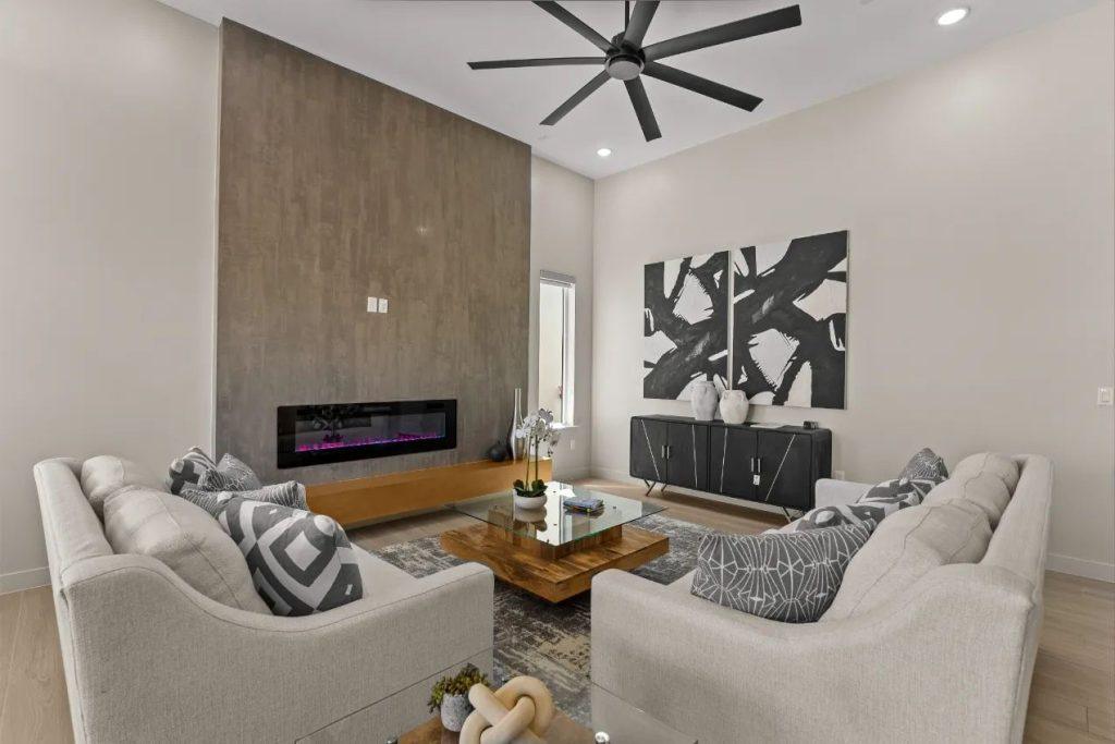 Great Room in an Io floorplan home by Nueva Luna Builders in El Paso, Texas