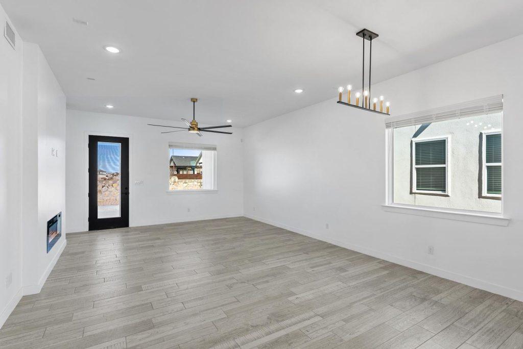 Great Room in a Phoebe T floorplan home by Nueva Luna Builders in El Paso, Texas